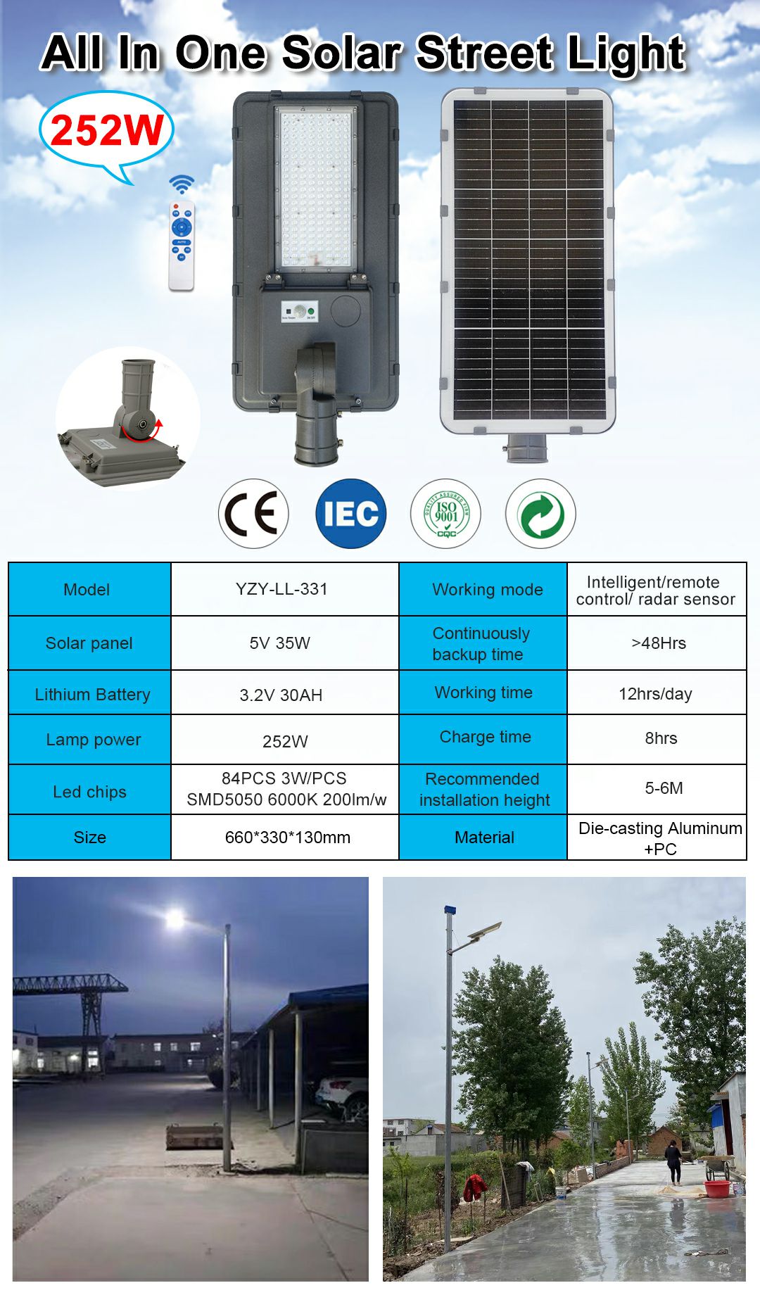 330-331 Integrated Street Lamp