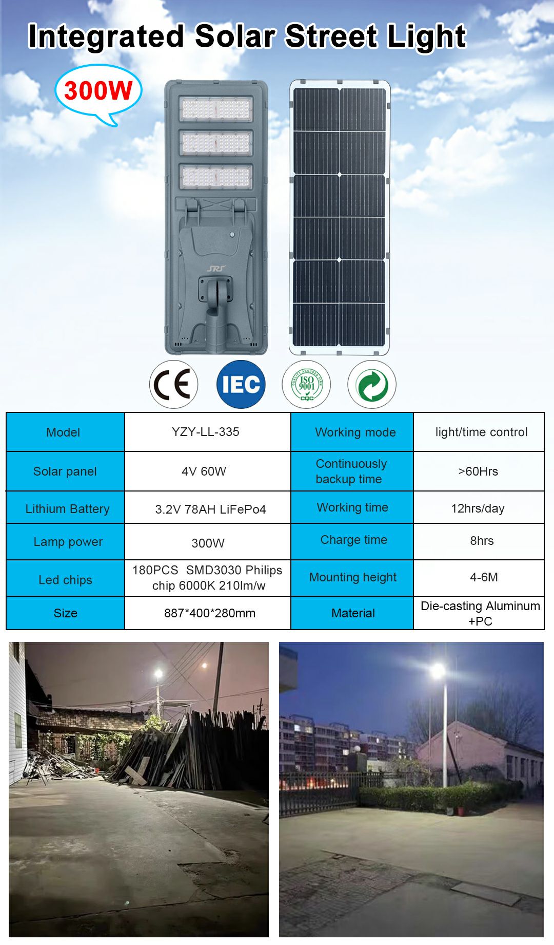 335-337 Integrated Street Lamp