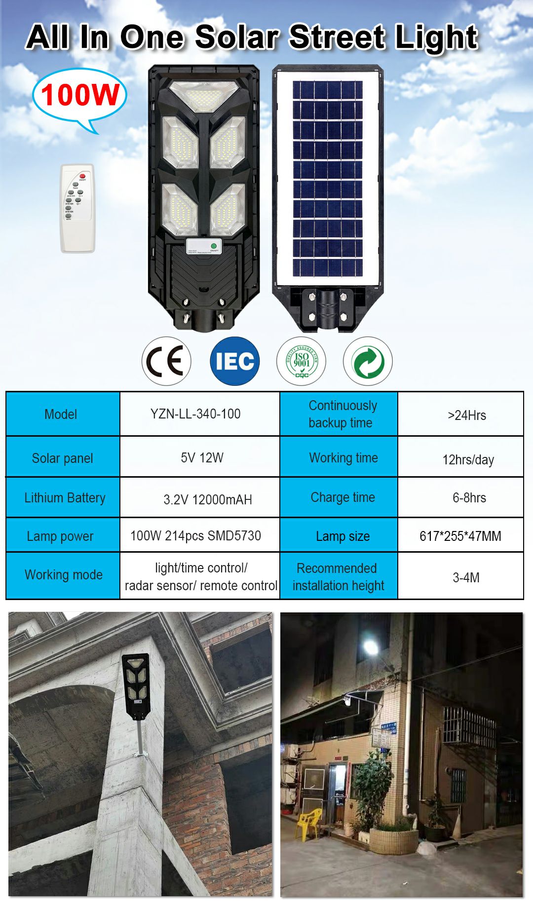 340 Integrated Street Lamp