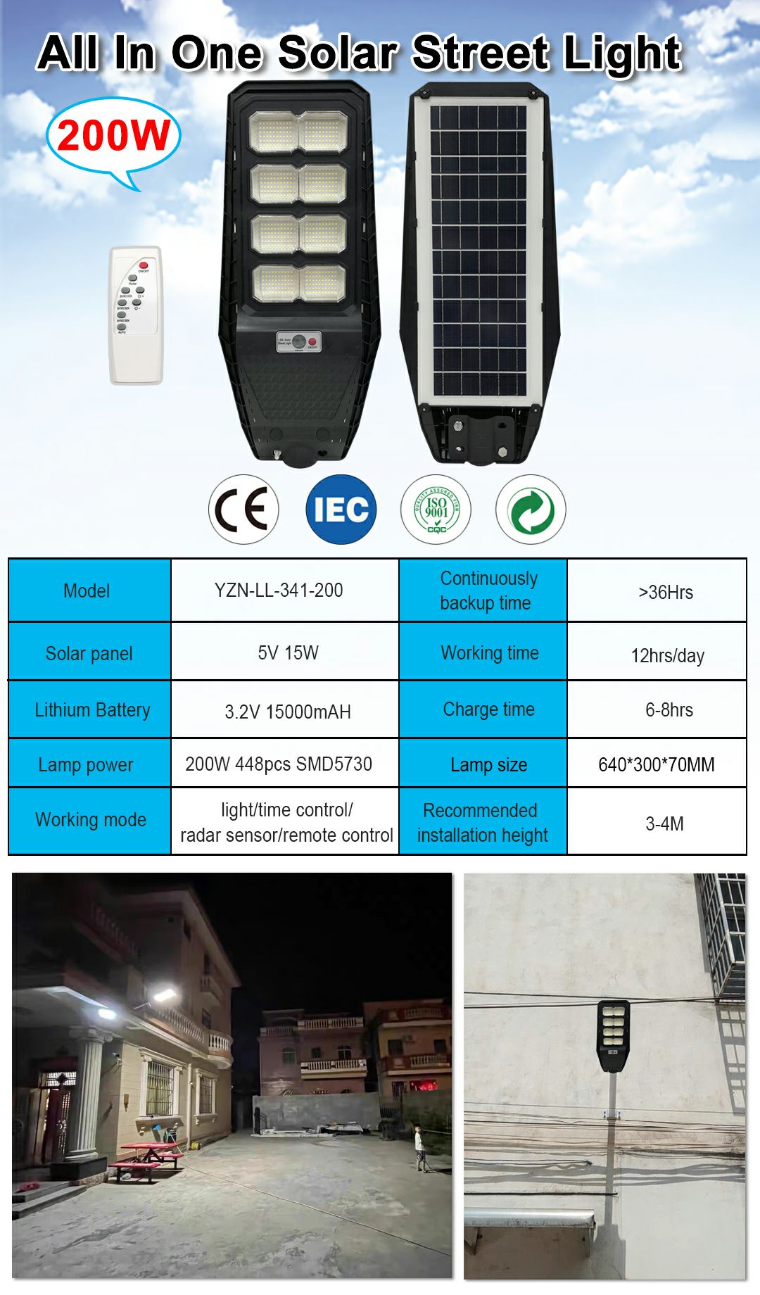 341 Integrated Street Lamp